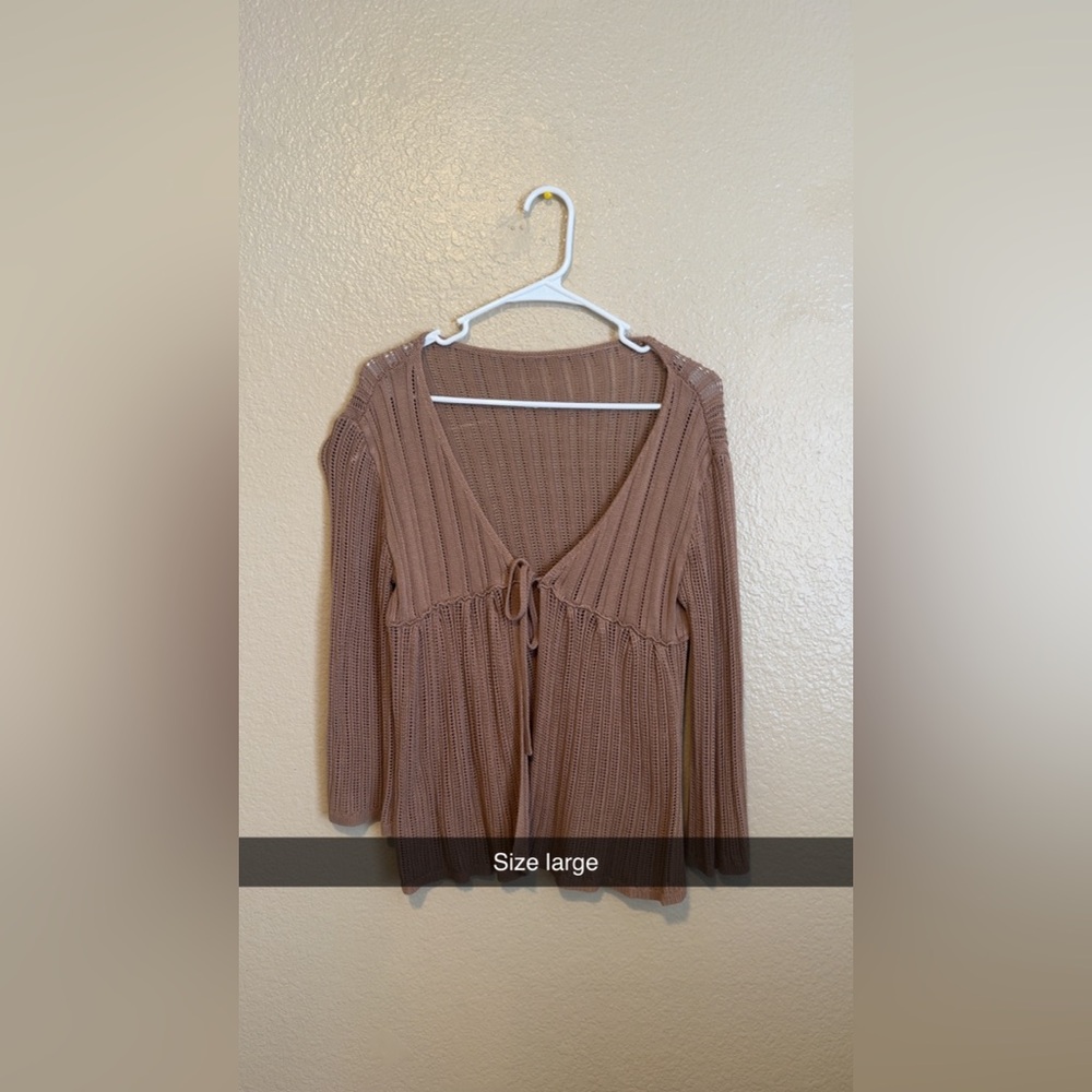 Brown Knit Cardigan